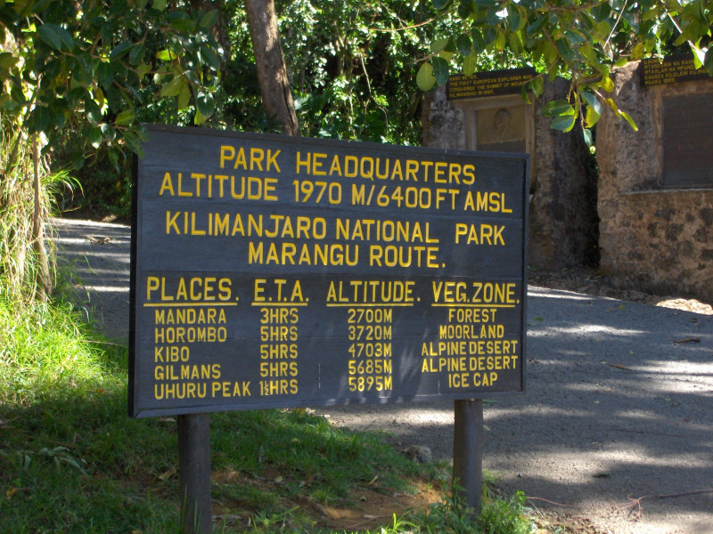 Kilimanjaro Marangu Route